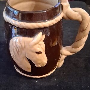 Vintage Ceramic Barware Horse Mug by Dorothy M Kindell